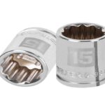 DADO DE 15 MM, 12 PUNTAS, CUADRO 3/8', TRUPER   13635