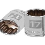 DADO DE 17 MM, 12 PUNTAS, CUADRO 3/8', TRUPER    13637