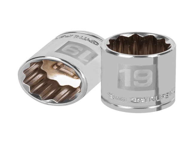 DADO DE 19 MM, 12 PUNTAS, CUADRO 3/8', TRUPER 13639