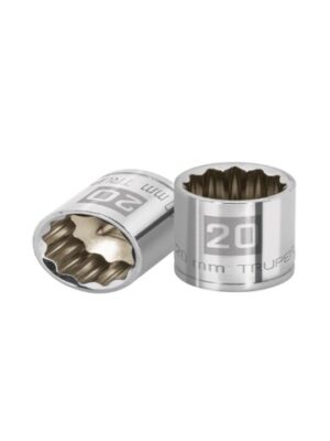 DADO DE 20 MM, 12 PUNTAS, CUADRO 3/8', TRUPER   13640