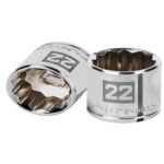 DADO DE 22 MM, 12 PUNTAS, CUADRO 3/8', TRUPER    13642