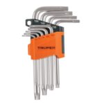 JUEGO DE 9 LLAVES TORX LARGAS CON ORGANIZADOR ABATIBLE   13647