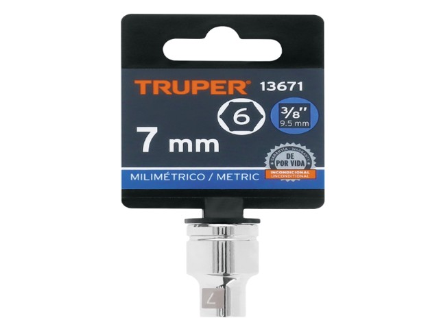 DADO DE 7 MM, 6 PUNTAS, CUADRO 3/8', TRUPER 13671 - Image 2