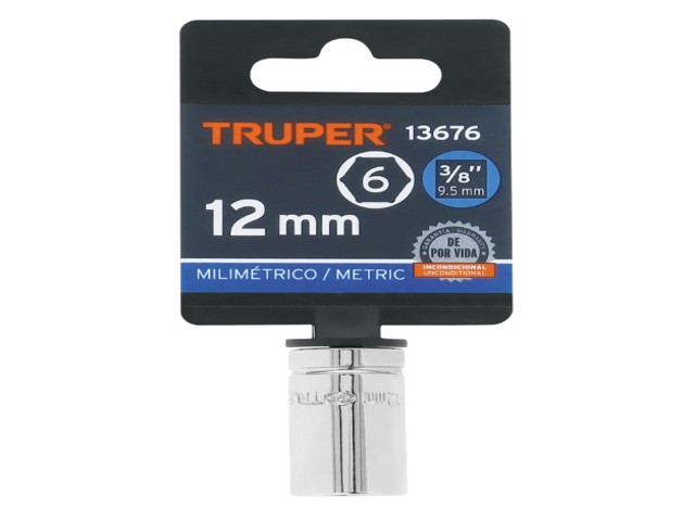 DADO DE 12 MM, 6 PUNTAS, CUADRO 3/8', TRUPER 13676 - Image 2