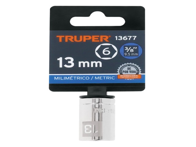 DADO DE 13 MM, 6 PUNTAS, CUADRO 3/8', TRUPER 13677 - Image 2