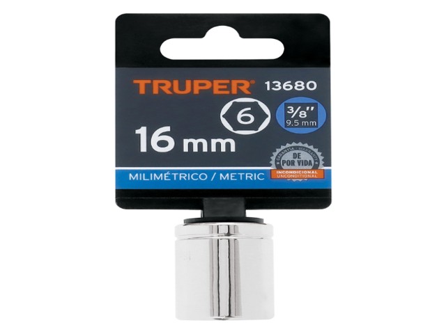 DADO DE 16 MM, 6 PUNTAS, CUADRO 3/8', TRUPER 13680 - Image 2