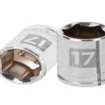 DADO DE 17 MM, 6 PUNTAS, CUADRO 3/8', TRUPER    13681