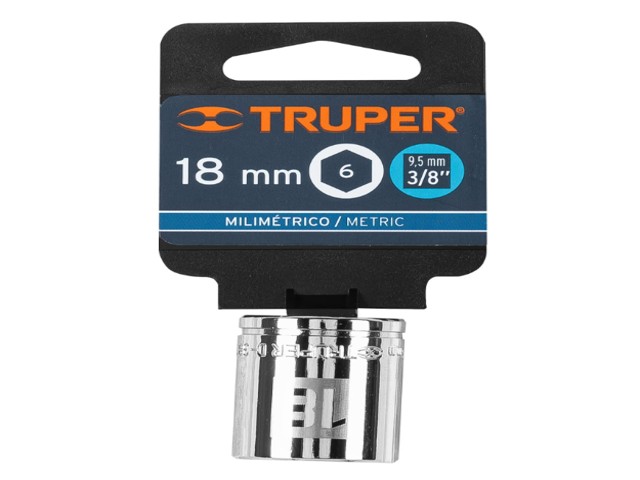 DADO DE 18 MM, 6 PUNTAS, CUADRO 3/8', TRUPER 13682 - Image 2