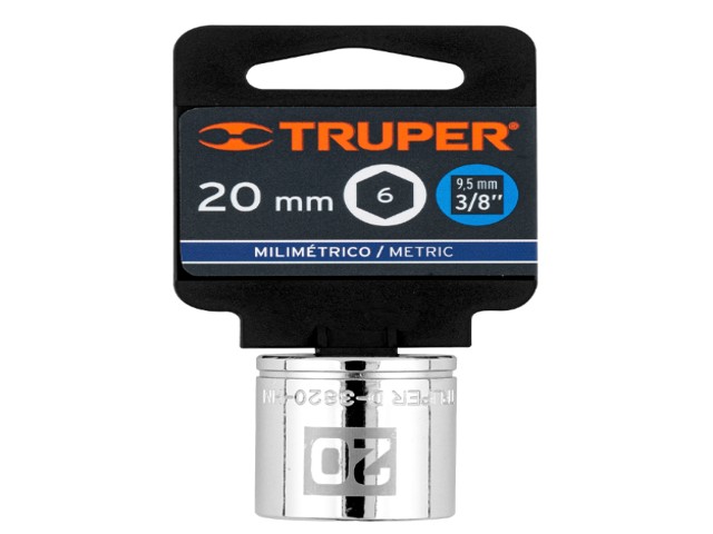 DADO DE 20 MM, 6 PUNTAS, CUADRO 3/8', TRUPER 13684 - Image 2