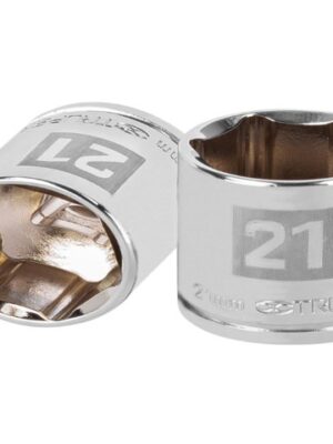 DADO DE 21 MM, 6 PUNTAS, CUADRO 3/8', TRUPER   13685