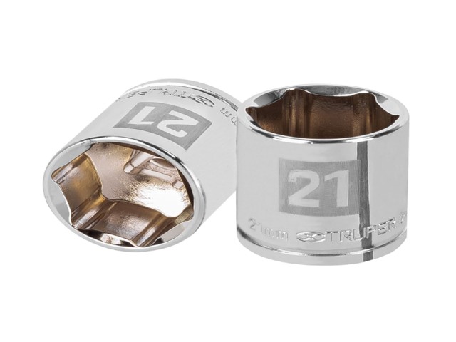 DADO DE 21 MM, 6 PUNTAS, CUADRO 3/8', TRUPER 13685
