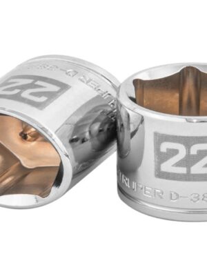 DADO DE 22 MM, 6 PUNTAS, CUADRO 3/8', TRUPER   13686
