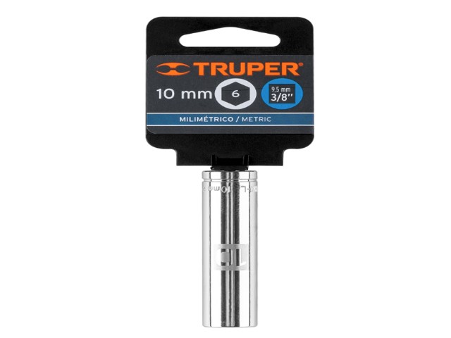 DADO LARGO DE 10 MM, 6 PUNTAS, CUADRO 3/8', TRUPER 13770 - Image 2