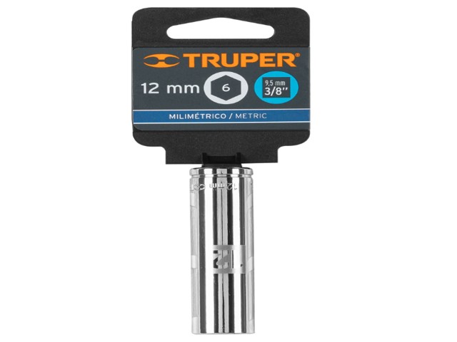 DADO LARGO DE 12 MM, 6 PUNTAS, CUADRO 3/8', TRUPER 13772 - Image 2