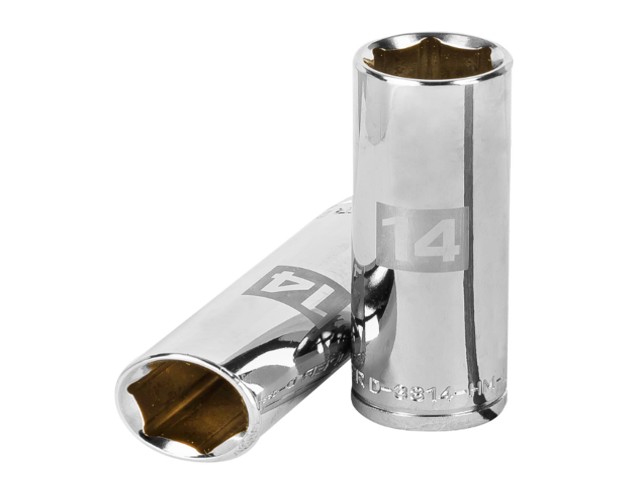 DADO LARGO DE 14 MM, 6 PUNTAS, CUADRO 3/8′, TRUPER   13774