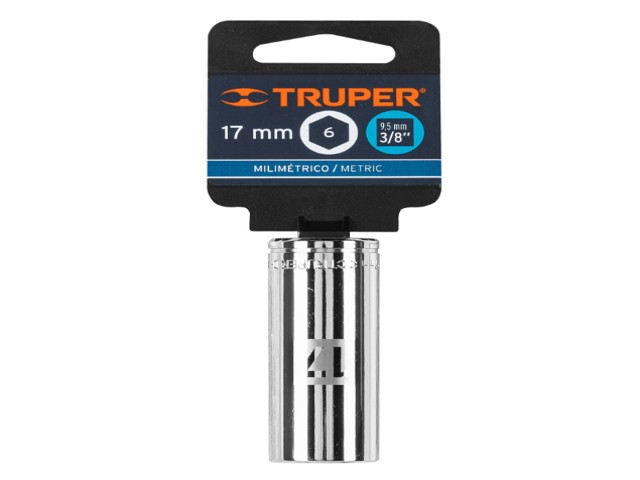 DADO LARGO DE 17 MM, 6 PUNTAS, CUADRO 3/8', TRUPER 13777 - Image 2
