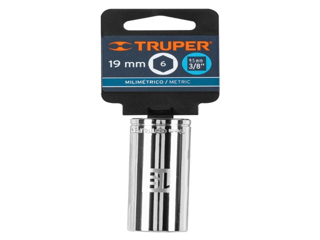 DADO LARGO DE 19 MM, 6 PUNTAS, CUADRO 3/8', TRUPER 13779 - Image 2