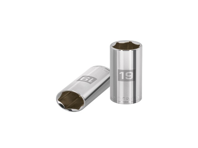 DADO LARGO DE 19 MM, 6 PUNTAS, CUADRO 3/8′, TRUPER  13779