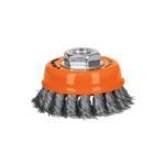 CARDA COPA 3' ALAMBRE TRENZADO FINO, EJE 5/8'-11, TRUPER   14186
