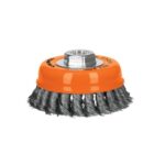 CARDA COPA 4' ALAMBRE TRENZADO FINO, EJE 5/8'-11, TRUPER   14187