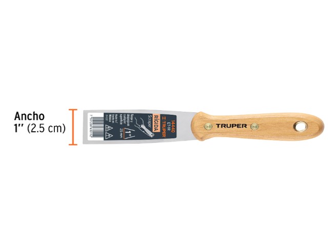 ESPÁTULA RÍGIDA 1' CON MANGO DE MADERA, TRUPER 14440 - Image 2