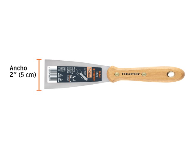 ESPÁTULA RÍGIDA 2' CON MANGO DE MADERA, TRUPER 14441 - Image 2