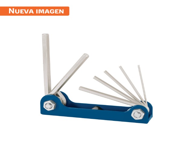 JUEGO DE 7 LLAVES HEXAGONALES MM, TIPO NAVAJA, TRUPER   15557
