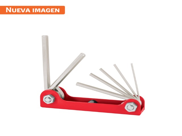 JUEGO DE 7 LLAVES HEXAGONALES STD, TIPO NAVAJA, TRUPER  15560