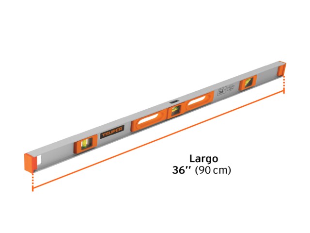 NIVEL PROFESIONAL DE 36' CON PROTECCIÓN DE ABS, TRUPER 17038 - Image 2