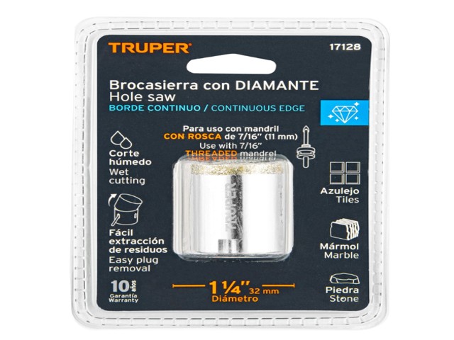 BROCASIERRA DIAMANTE 1-1/4' BORDE CONTINUO, TRUPER 17128 - Image 2