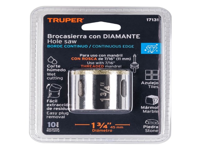 BROCASIERRA DIAMANTE 1-3/4' BORDE CONTINUO, TRUPER 17131 - Image 2
