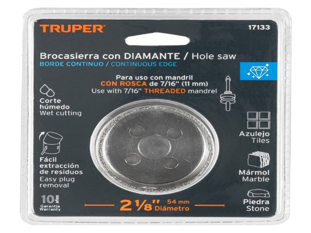 BROCASIERRA DIAMANTE 2-1/8' BORDE CONTINUO, TRUPER 17133 - Image 2