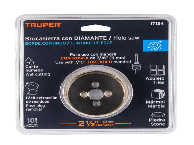 BROCASIERRA DIAMANTE 2-1/2' BORDE CONTINUO, TRUPER 17134 - Image 2