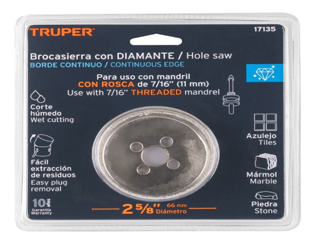 BROCASIERRA DIAMANTE 2-5/8' BORDE CONTINUO, TRUPER 17135 - Image 2