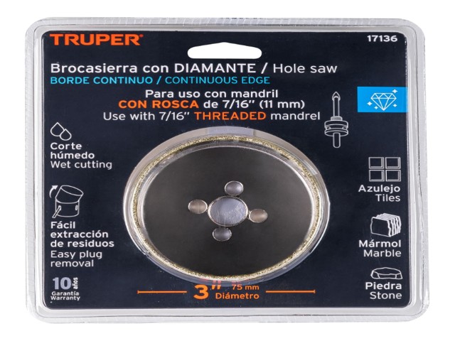 BROCASIERRA DIAMANTE 3' BORDE CONTINUO, TRUPER 17136 - Image 2