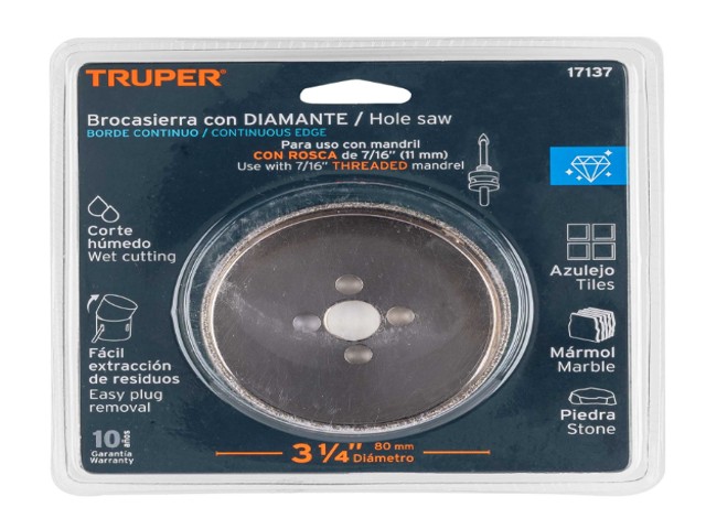 BROCASIERRA DIAMANTE 3-1/4' BORDE CONTINUO, TRUPER 17137 - Image 2