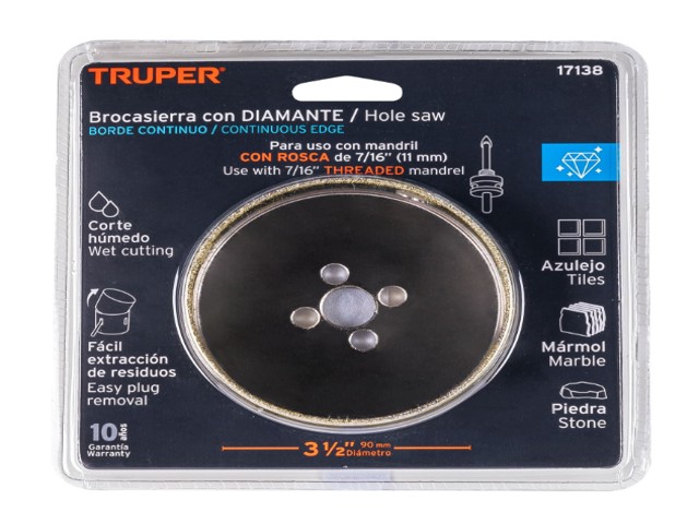 BROCASIERRA DIAMANTE 3-1/2' BORDE CONTINUO, TRUPER 17138 - Image 2
