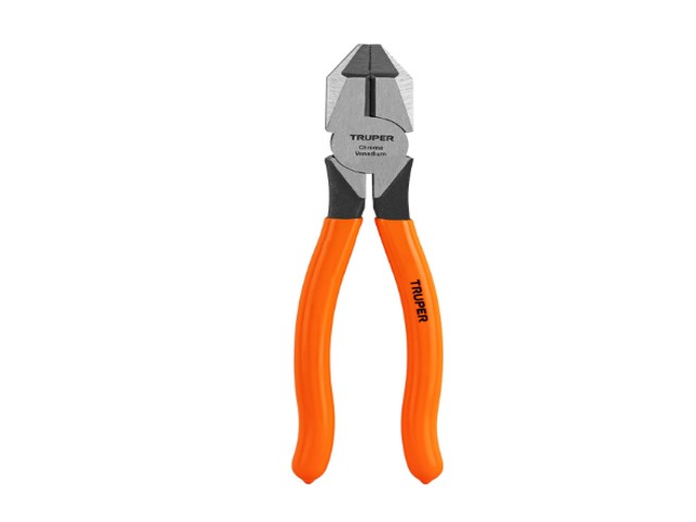 PINZA PARA ELECTRICISTA 8′ USO RUDO, MANGO PVC, TRUPER   17304