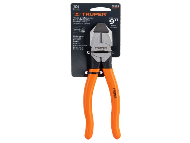 PINZA PARA ELECTRICISTA 9' USO RUDO, MANGO PVC, TRUPER 17305 - Image 2