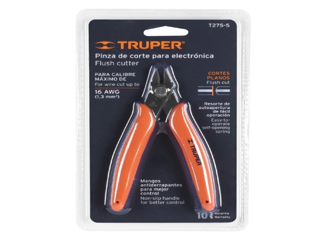 PINZA 5' DE CORTE PARA ELECTRÓNICA, TRUPER 17314 - Image 2