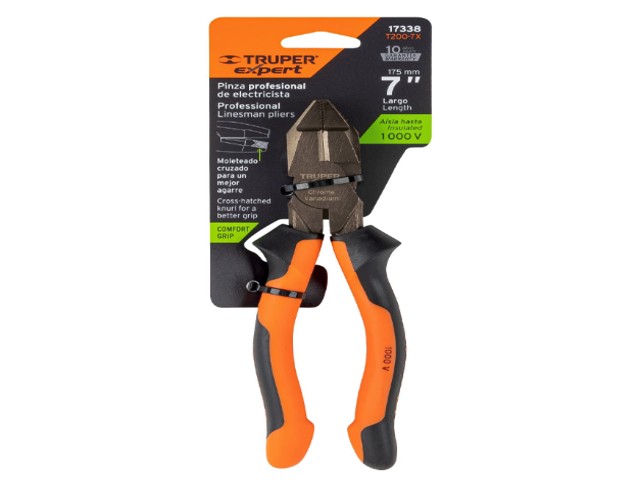 PINZA ELECTRICISTA 7' USO RUDO, ALTA PALANCA, COMFORT GRIP 17338 - Image 2