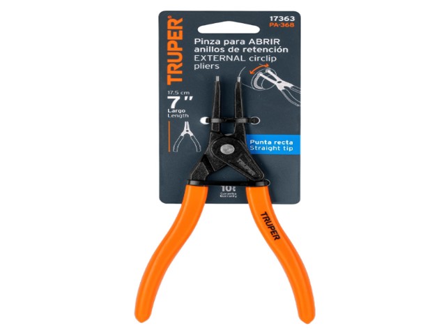 PINZA PUNTA RECTA 7' PARA ABRIR ANILLOS, MANGO DE PVC 17363 - Image 2