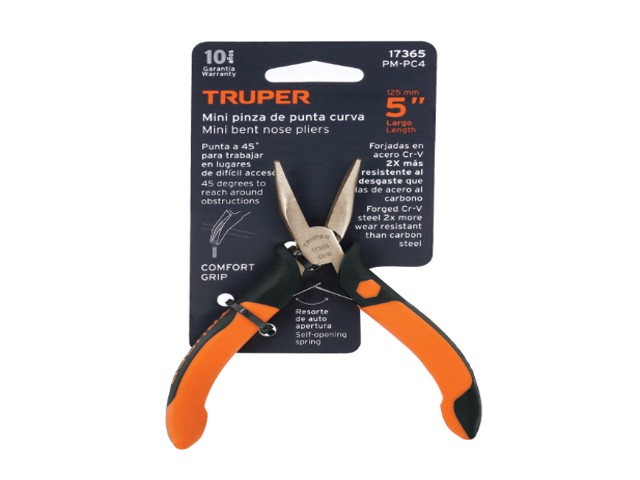 MINI PINZA DE PUNTA CURVA 5' MANGO COMFORT GRIP, TRUPER 17365 - Image 2