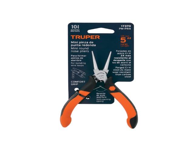 MINI PINZA DE PUNTA REDONDA 5' MANGO COMFORT GRIP, TRUPER 17370 - Image 2