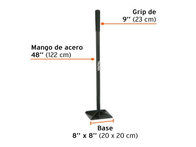 PISÓN 8' X 8' CON MANGO DE ACERO DE 48', TRUPER 17472 - Image 2