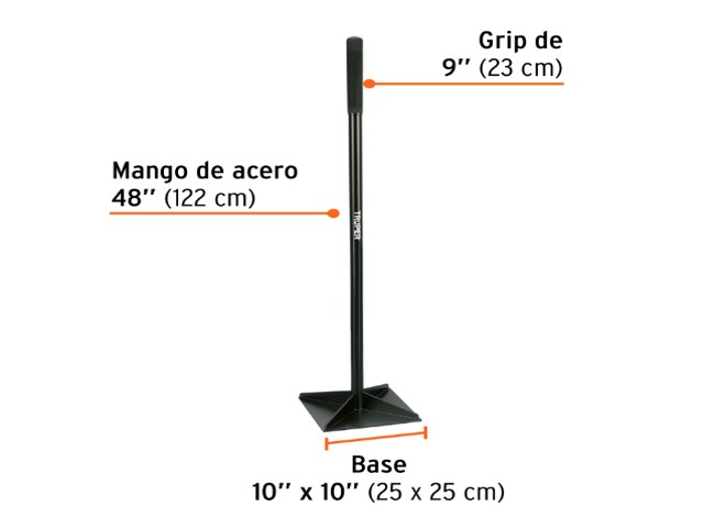 PISÓN 10' X 10' CON MANGO DE ACERO DE 48', TRUPER 17473 - Image 2