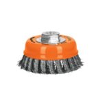 CARDA COPA 4' ALAMBRE TRENZADO GRUESO, EJE 5/8'-11, TRUPER   17531
