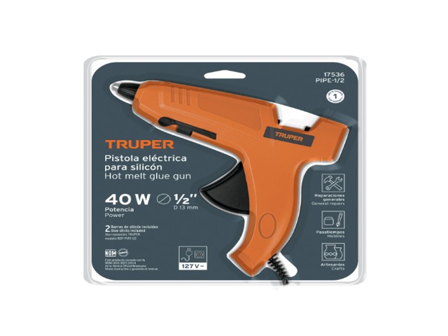 PISTOLA ELÉCTRICA DE 40W PARA SILICÓN DE 1/2', 127V, TRUPER 17536 - Image 2