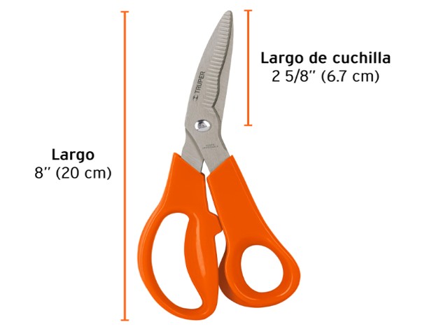 TIJERA 8' MULTIUSOS,CUCHILLA DENTADA,ACERO INOXIDABLE,TRUPER 18564 - Image 2