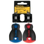DÚO DE DESARMADORES 1/4' X 1-1/2' MANGO COMFORT GRIP, PRETUL  20217